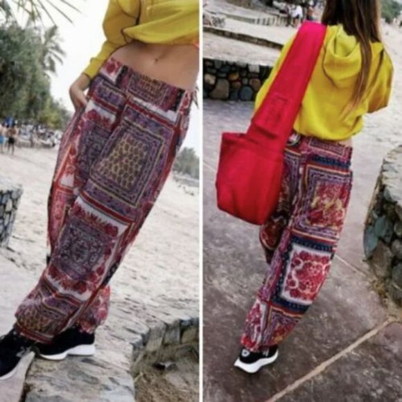 NWT Free People Sashay My Way Slouchy PantsS